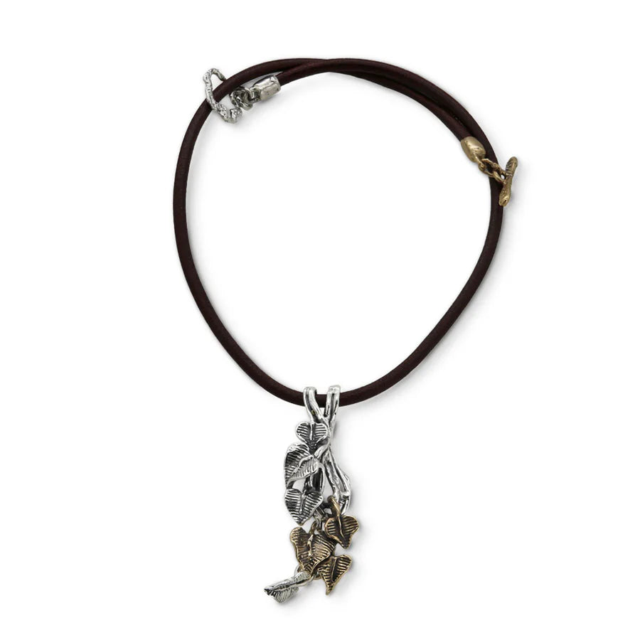 Collana Giuseppe Mandile Foglie a cuore CR078Ab