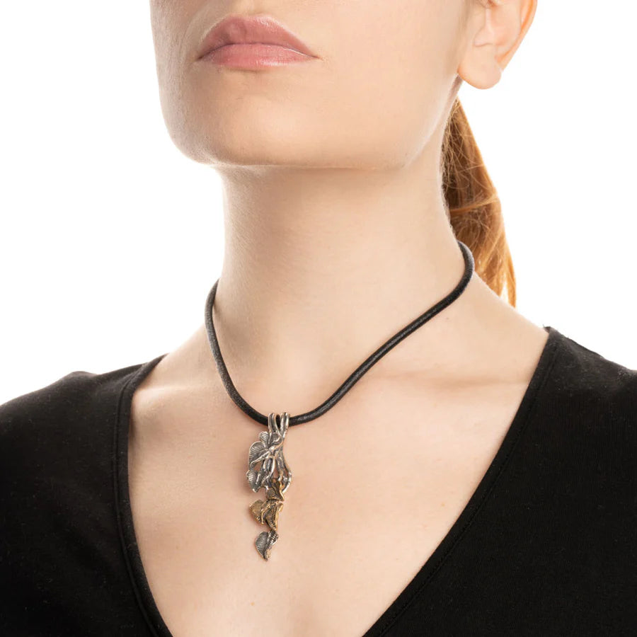 Collana Giuseppe Mandile Foglie a cuore CR078Ab