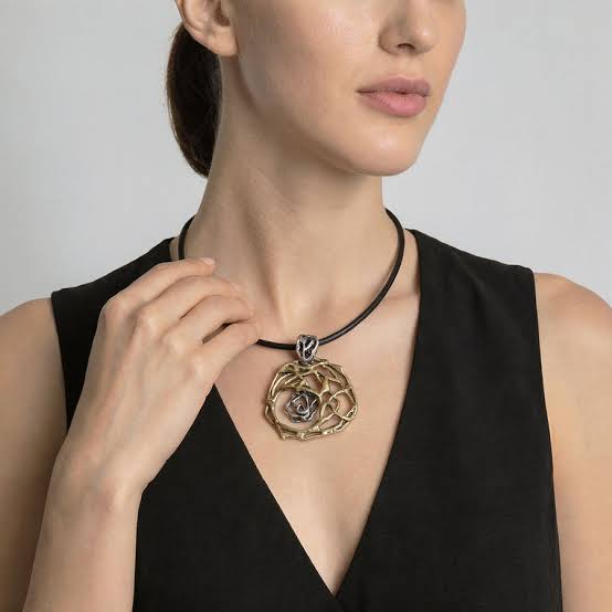 Collana Pendente Rosa Giuseppe Mandile CR047b